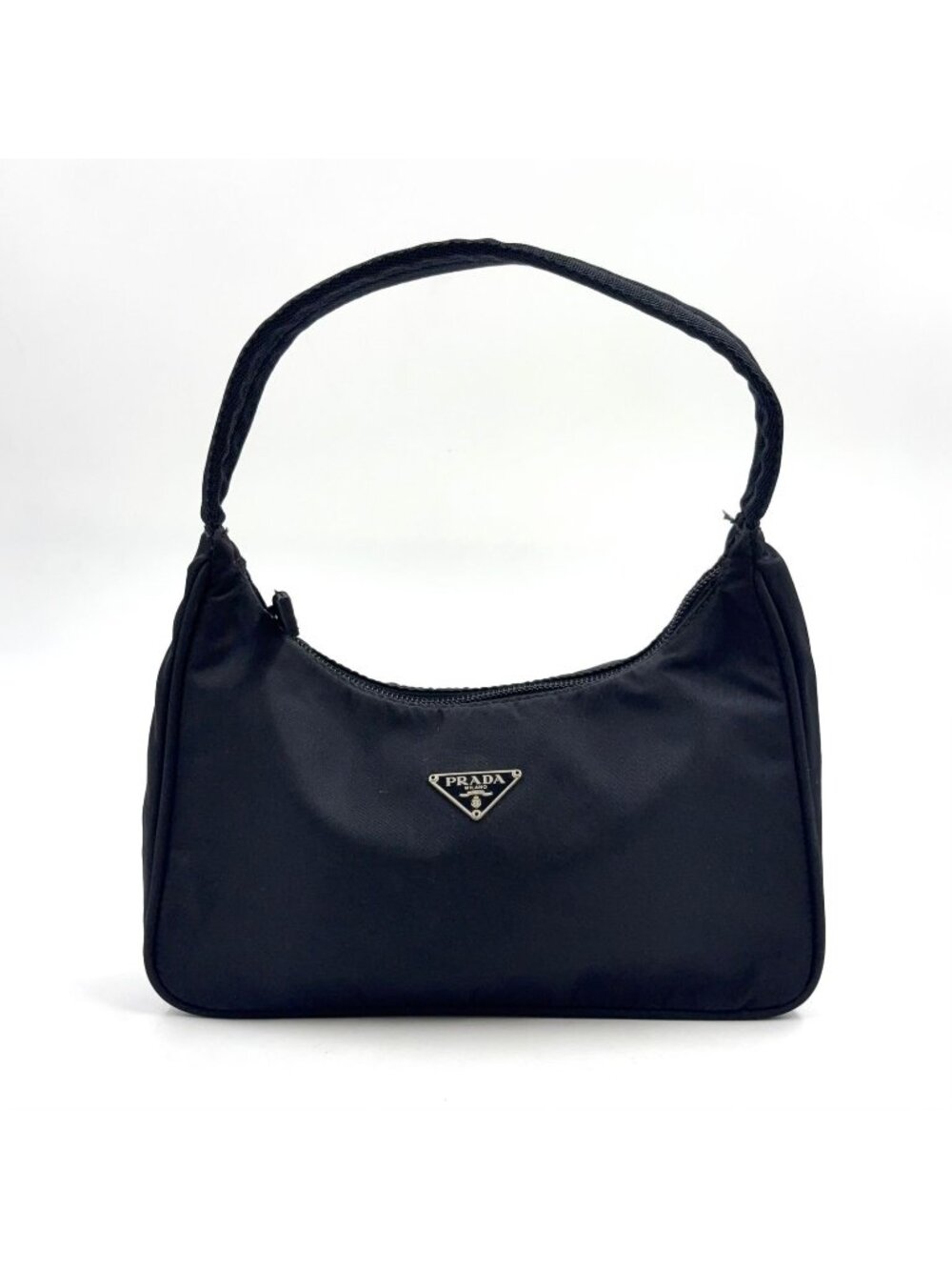 Prada Nylon Black Handbag Silver